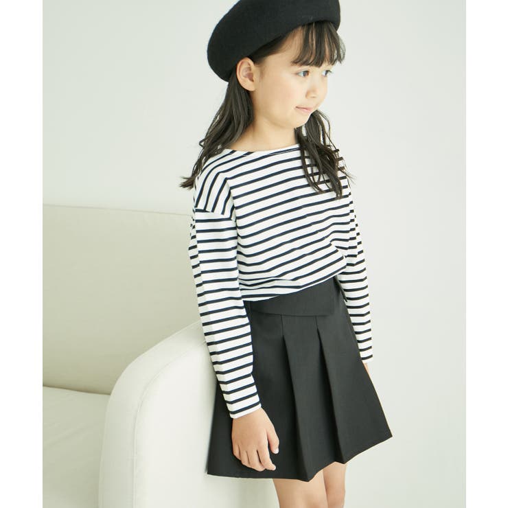 【KIDS】細ボーダー天竺トップス/リンクコーデ・WEB限定サイズ:110cm | ROPE' PICNIC【KIDS】 | 詳細画像6 