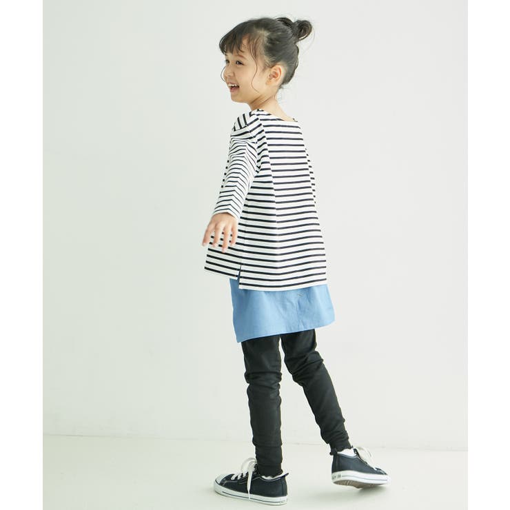 【KIDS】細ボーダー天竺トップス/リンクコーデ・WEB限定サイズ:110cm | ROPE' PICNIC【KIDS】 | 詳細画像8 