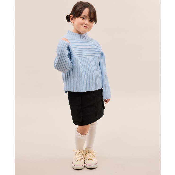 【KIDS キッズ】もちもちリブ切り替えニットプルオーバー イージーケア | ROPE' PICNIC【KIDS】 | 詳細画像13 