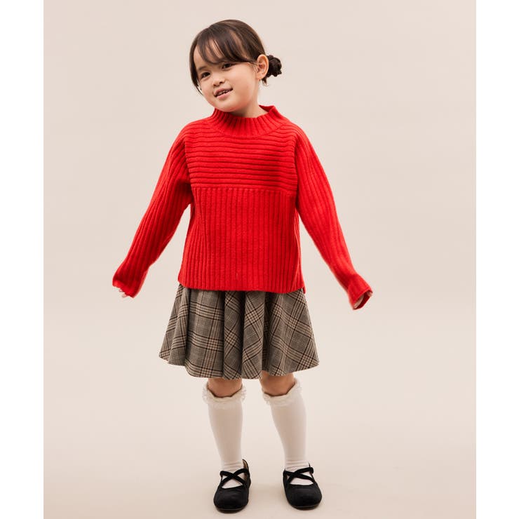 【KIDS キッズ】もちもちリブ切り替えニットプルオーバー イージーケア | ROPE' PICNIC【KIDS】 | 詳細画像15 