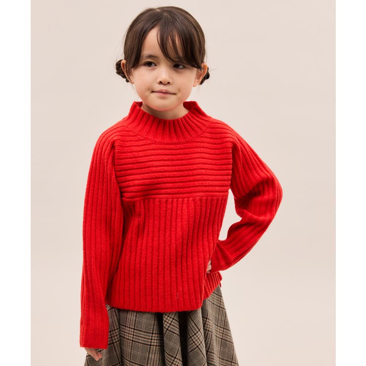 【KIDS キッズ】もちもちリブ切り替えニットプルオーバー イージーケア | ROPE' PICNIC【KIDS】 | 詳細画像17 