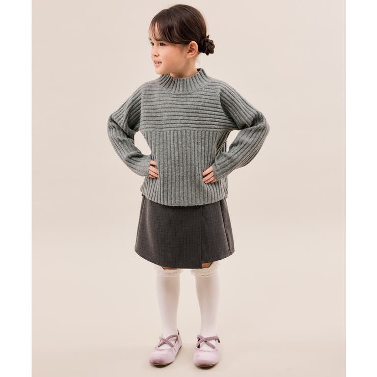 【KIDS キッズ】もちもちリブ切り替えニットプルオーバー イージーケア | ROPE' PICNIC【KIDS】 | 詳細画像3 