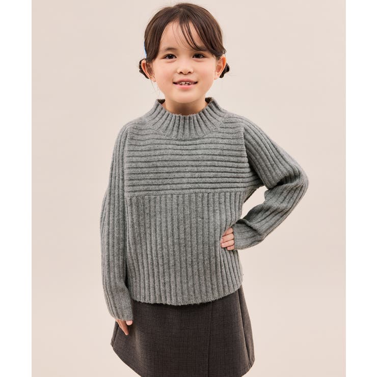 【KIDS キッズ】もちもちリブ切り替えニットプルオーバー イージーケア | ROPE' PICNIC【KIDS】 | 詳細画像6 