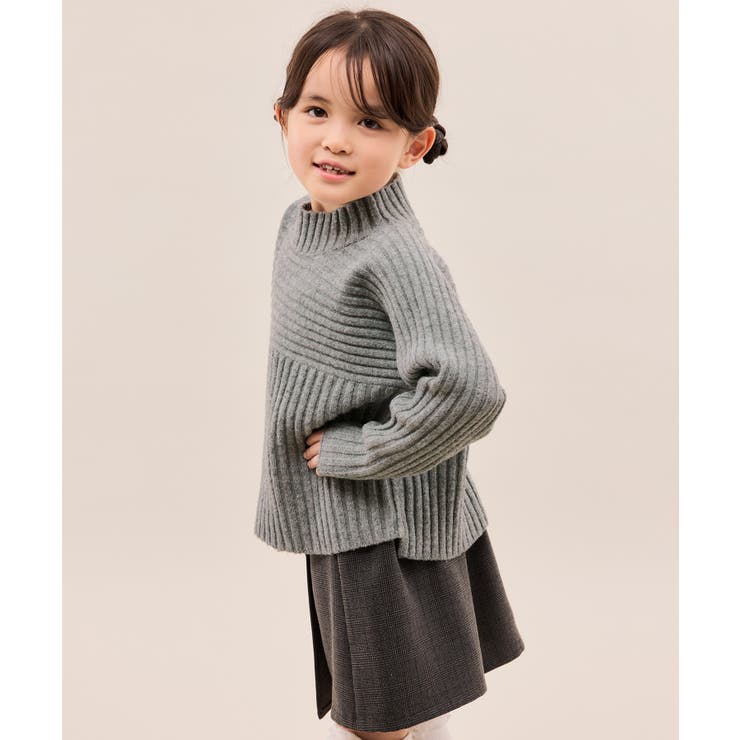 【KIDS キッズ】もちもちリブ切り替えニットプルオーバー イージーケア | ROPE' PICNIC【KIDS】 | 詳細画像7 