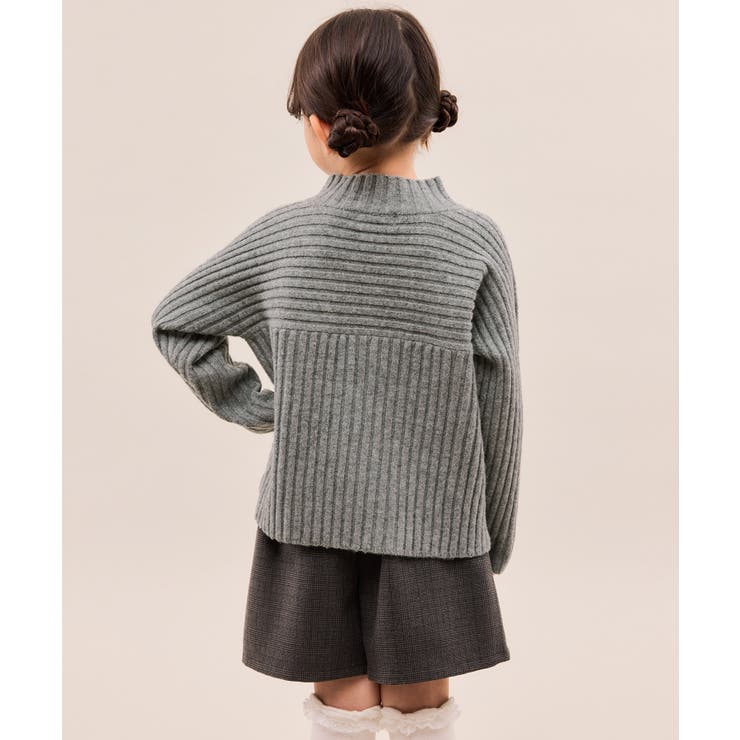 【KIDS キッズ】もちもちリブ切り替えニットプルオーバー イージーケア | ROPE' PICNIC【KIDS】 | 詳細画像9 