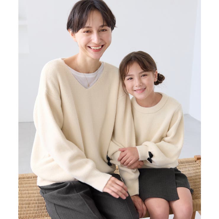 スフレニットシリーズ リボンニットプルオーバー イージーケア | ROPE' PICNIC【KIDS】 | 詳細画像3 