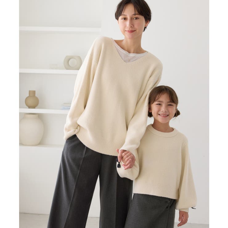 スフレニットシリーズ リボンニットプルオーバー イージーケア | ROPE' PICNIC【KIDS】 | 詳細画像4 