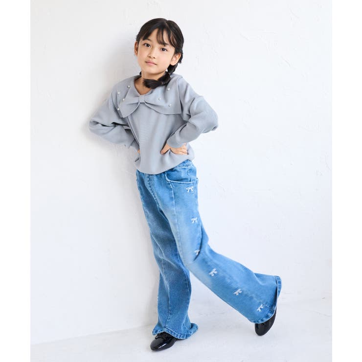 【KIDS キッズ】マシュマロニット パールリボンカラープルオーバー | ROPE' PICNIC【KIDS】 | 詳細画像12 