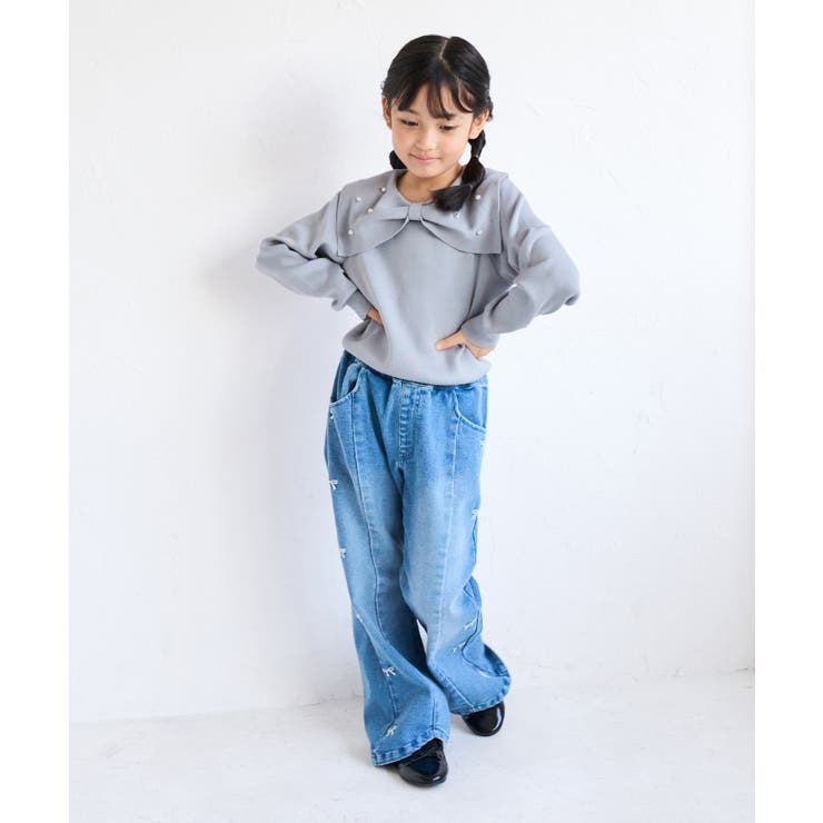 【KIDS キッズ】マシュマロニット パールリボンカラープルオーバー | ROPE' PICNIC【KIDS】 | 詳細画像14 