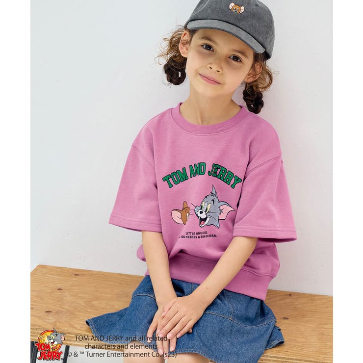 キッズ用トップス 8104264 KIDS】【TOM and JERRY】ミニ裏毛ハーフスリーブトップス[品番