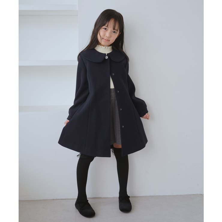 【KIDS/キッズ】ビジューボタン衿つきAラインコート/リンクコーデ | ROPE' PICNIC【KIDS】 | 詳細画像8 