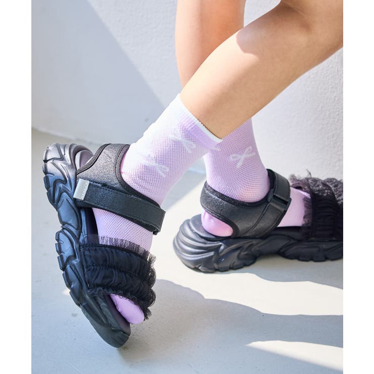 ラベンダー(52) | 【KIDS/キッズ】メッシュリボンソックス | ROPE' PICNIC【KIDS】