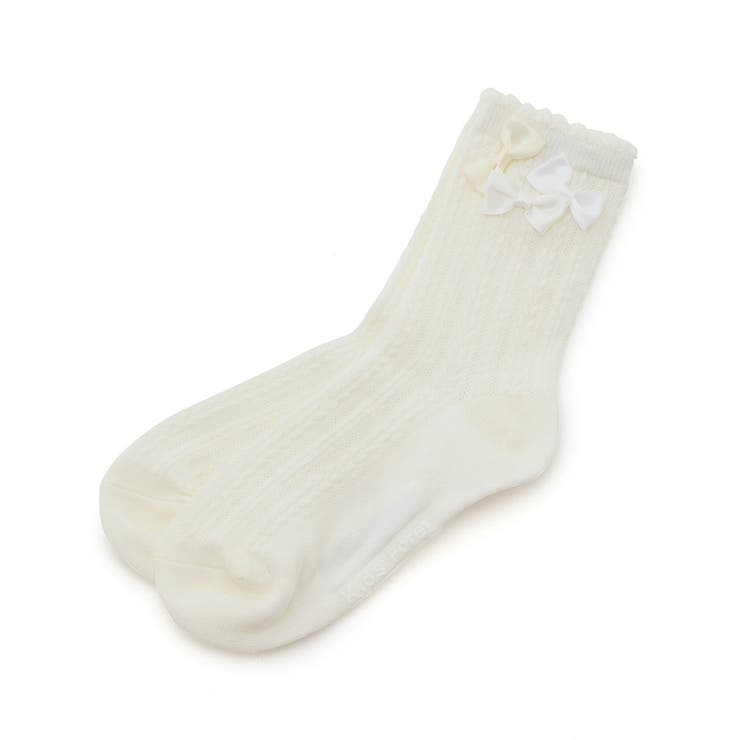 ホワイト(10) | 【ROPE' PICNIC KIDS】リボン付きショートソックス | ROPE' PICNIC【KIDS】