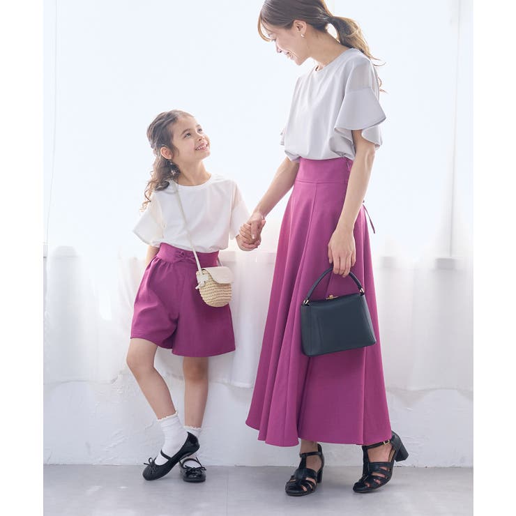 【KIDS】リンクコーデ/麻調編み上げキュロットパンツ | ROPE' PICNIC【KIDS】 | 詳細画像6 