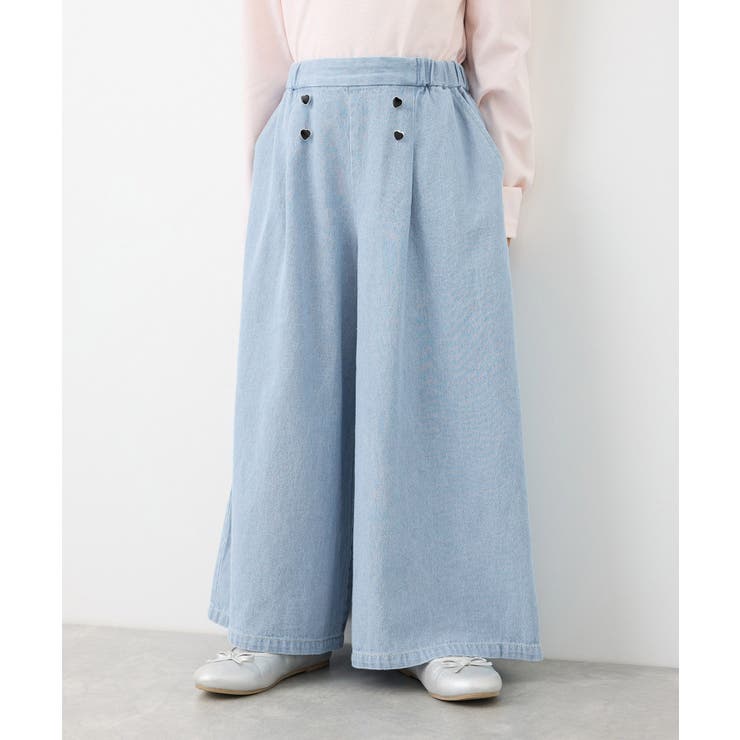 【KIDS】ハートボタンデニムワイドパンツ | ROPE' PICNIC【KIDS】 | 詳細画像13