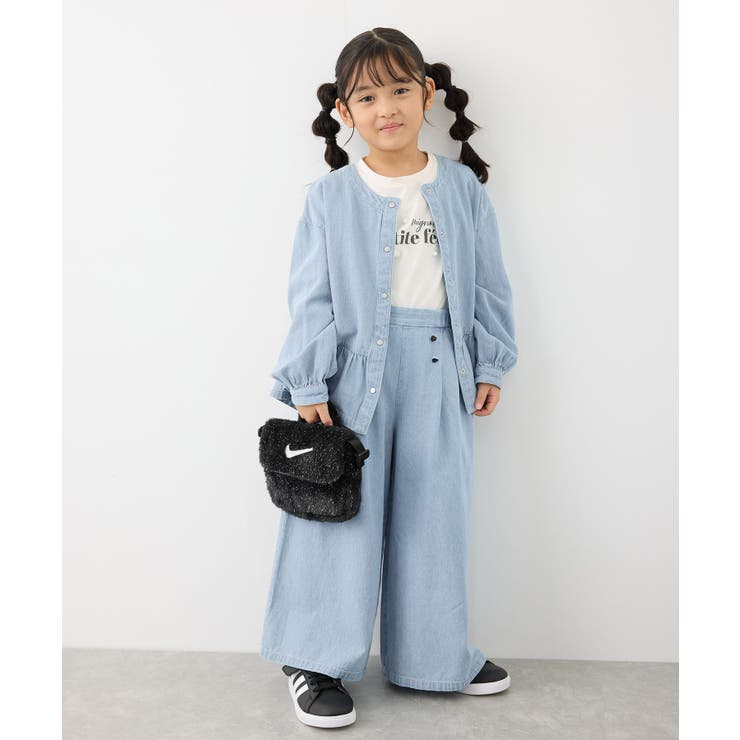 【KIDS】ハートボタンデニムワイドパンツ | ROPE' PICNIC【KIDS】 | 詳細画像16