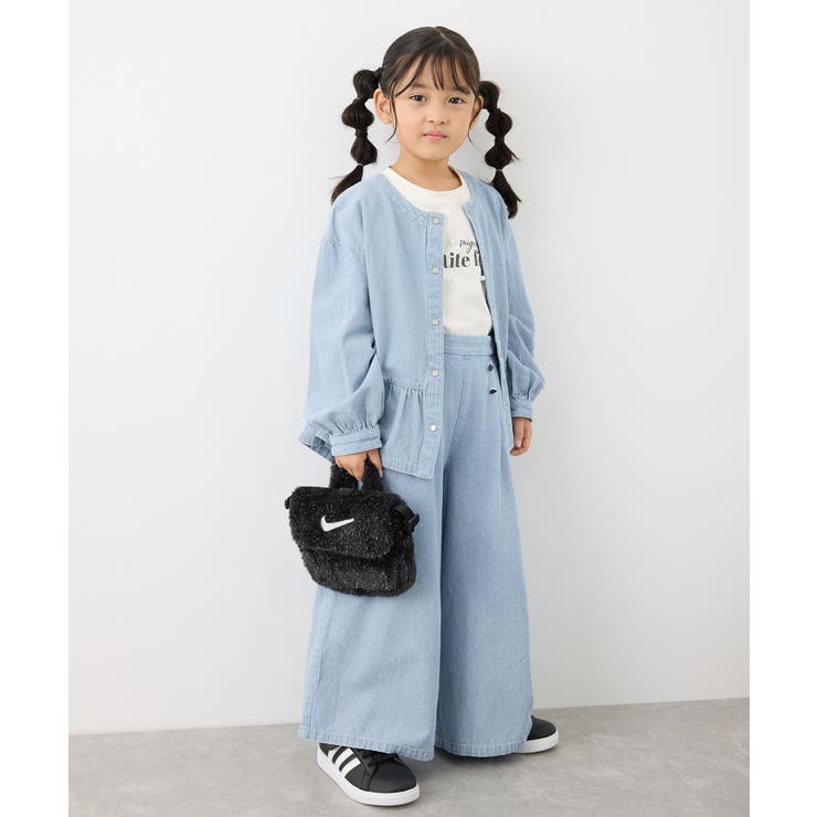 【KIDS】ハートボタンデニムワイドパンツ | ROPE' PICNIC【KIDS】 | 詳細画像17