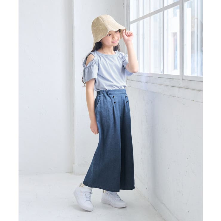 【KIDS】ハートボタンデニムワイドパンツ | ROPE' PICNIC【KIDS】 | 詳細画像3