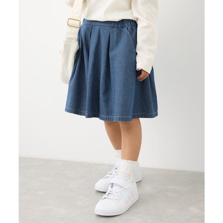 ネイビー(40) | 【KIDS】スカートライクデニムキュロットパンツ | ROPE' PICNIC【KIDS】