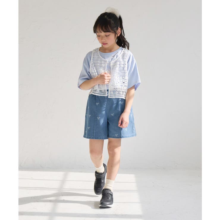 【KIDS/キッズ】リボン柄デニムピンタックパンツ | ROPE' PICNIC【KIDS】 | 詳細画像7 