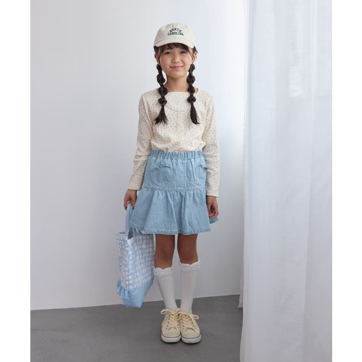 【KIDS/キッズ】インパンツ付きハートポケットデニムスカート | ROPE' PICNIC【KIDS】 | 詳細画像4 