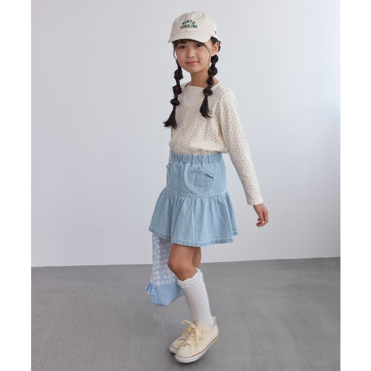 【KIDS/キッズ】インパンツ付きハートポケットデニムスカート | ROPE' PICNIC【KIDS】 | 詳細画像5 