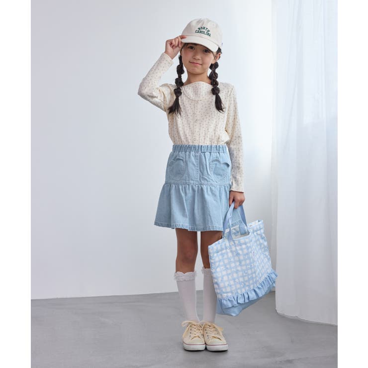 【KIDS/キッズ】インパンツ付きハートポケットデニムスカート | ROPE' PICNIC【KIDS】 | 詳細画像6 