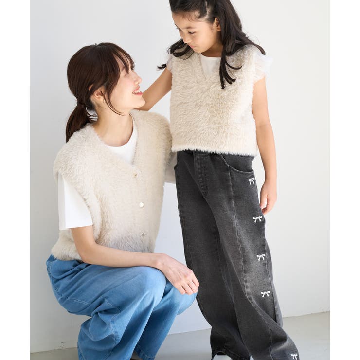 【KIDS/キッズ】リボン刺繍デニムパンツ | ROPE' PICNIC【KIDS】 | 詳細画像13 