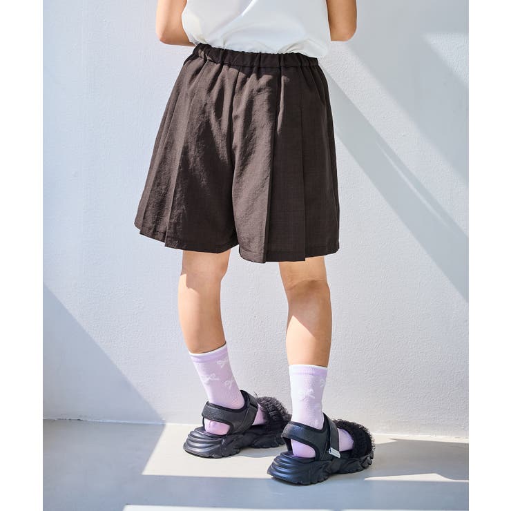 【KIDS キッズ】エアリーリネンライクベルト付きキュロット UVカット | ROPE' PICNIC【KIDS】 | 詳細画像9 