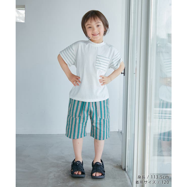 【KIDS】UNISEXマルチストライプハーフパンツ | ROPE' PICNIC【KIDS】 | 詳細画像5 