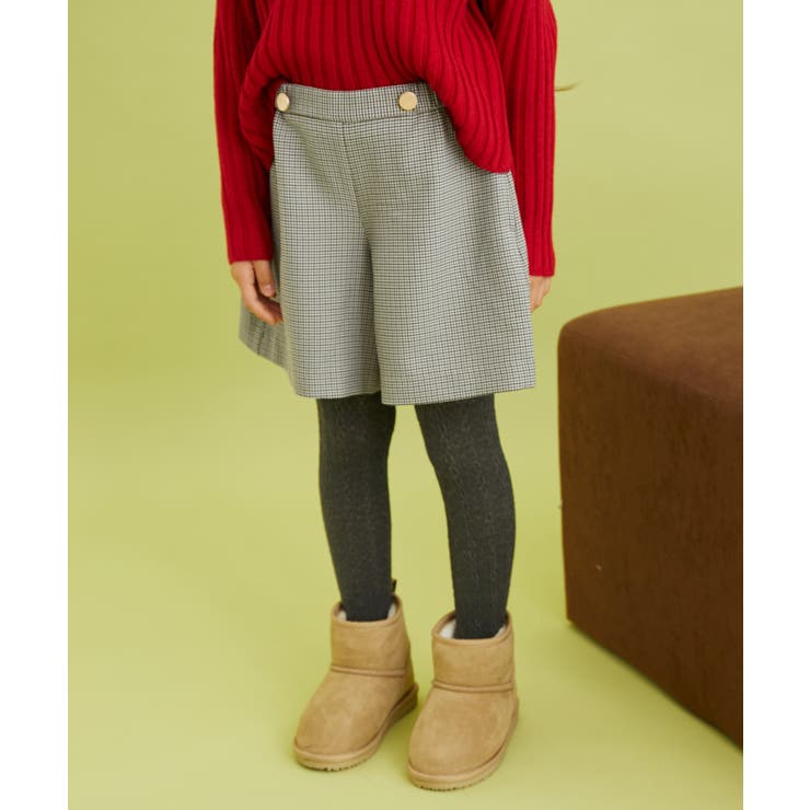グレー(07) | 【KIDS】ウーリッシュチェックキュロット | ROPE' PICNIC【KIDS】