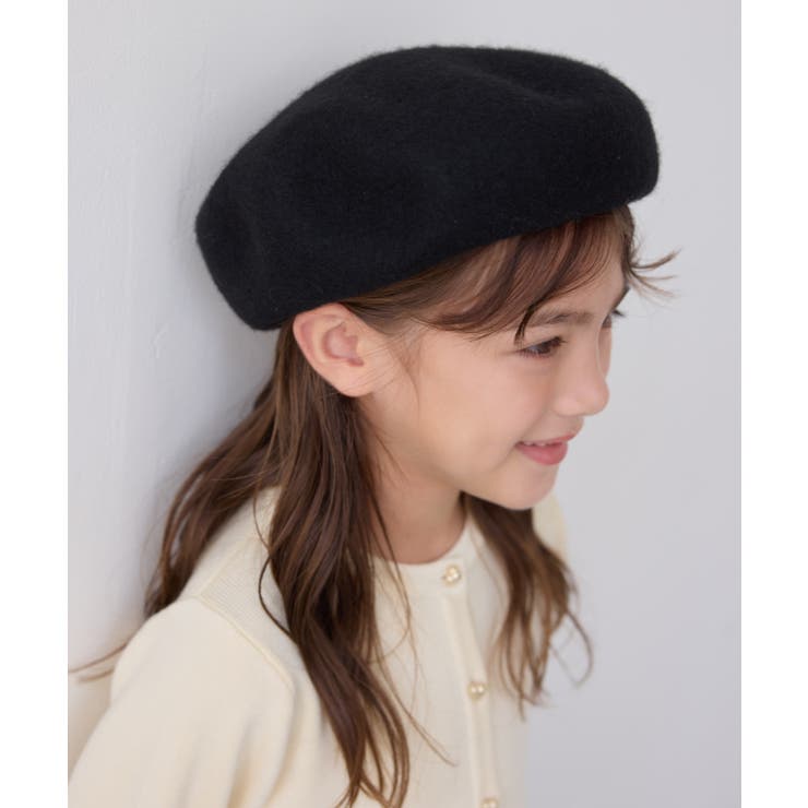 ブラック(01) | 【KIDS/キッズ】ウールフェルトベレー/リンクコーデ | ROPE' PICNIC【KIDS】