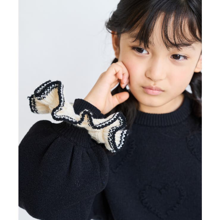 キナリ(16) | 【KIDS/キッズ】配色ニットシュシュ | ROPE' PICNIC【KIDS】