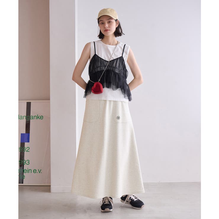 セットアップ対応/ミニ裏毛ワンポイント刺繍入りスカート | ROPE' PICNIC | 詳細画像15 