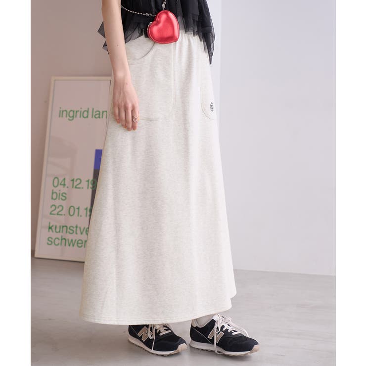 セットアップ対応/ミニ裏毛ワンポイント刺繍入りスカート | ROPE' PICNIC | 詳細画像18 