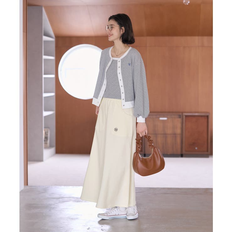 セットアップ対応/ミニ裏毛ワンポイント刺繍入りスカート | ROPE' PICNIC | 詳細画像19 