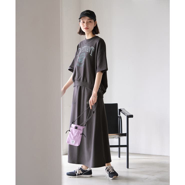 セットアップ対応/ミニ裏毛ワンポイント刺繍入りスカート | ROPE' PICNIC | 詳細画像4 