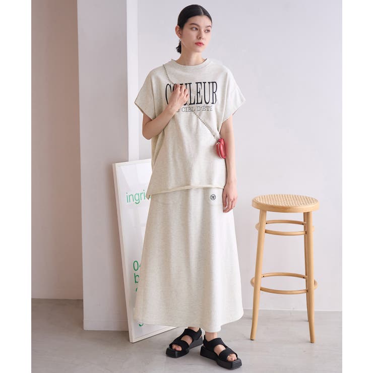 セットアップ対応/ミニ裏毛ワンポイント刺繍入りスカート | ROPE' PICNIC | 詳細画像9 