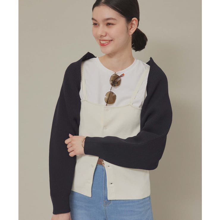 ネイビー(40) | スポンディッシュショートカーディガン | ROPE' PICNIC