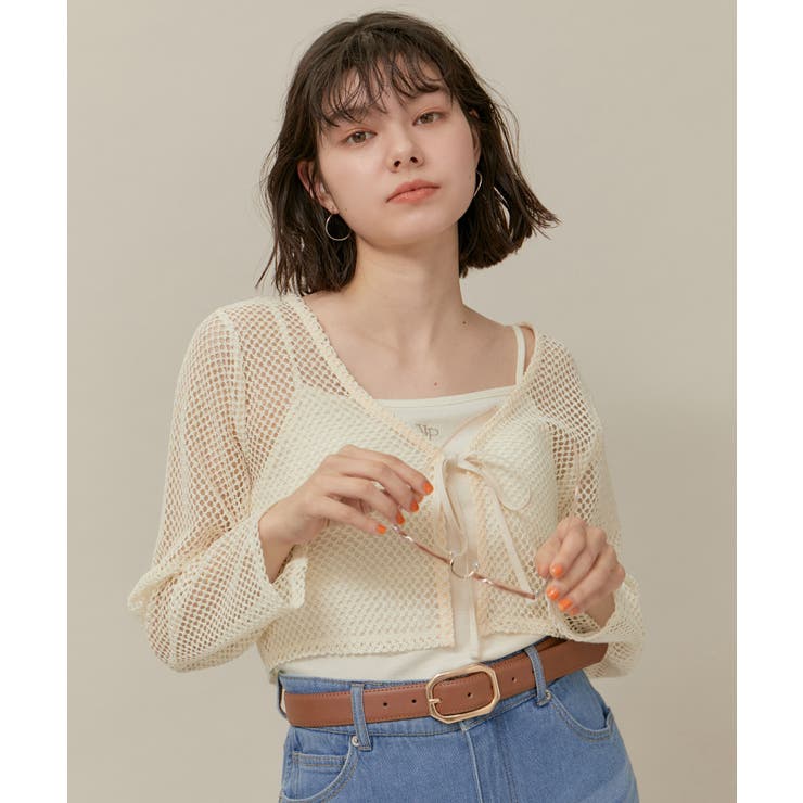 クロップドメッシュカットカーディガン | ROPE' PICNIC | 詳細画像10 
