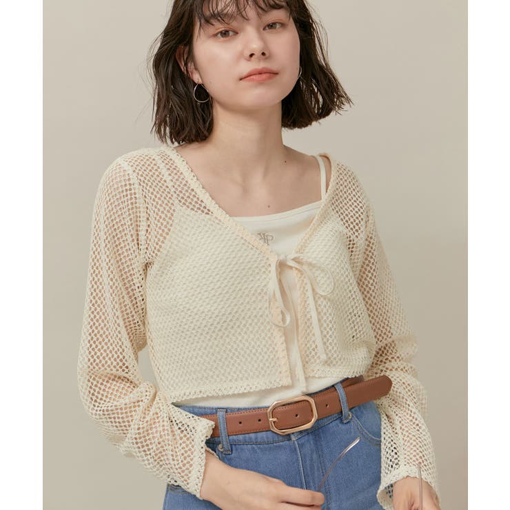 クロップドメッシュカットカーディガン | ROPE' PICNIC | 詳細画像11 