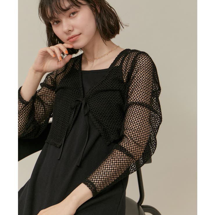 クロップドメッシュカットカーディガン | ROPE' PICNIC | 詳細画像4 