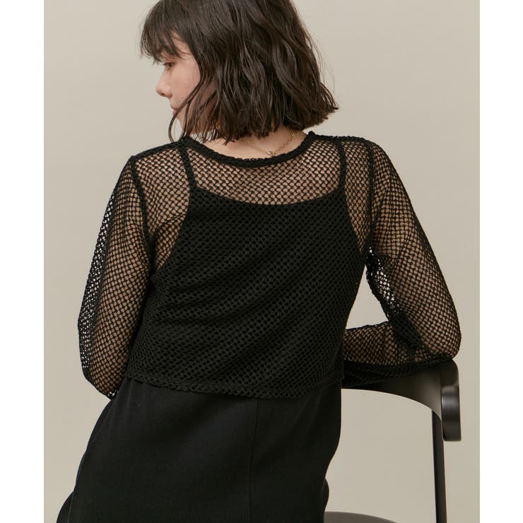 クロップドメッシュカットカーディガン | ROPE' PICNIC | 詳細画像5 