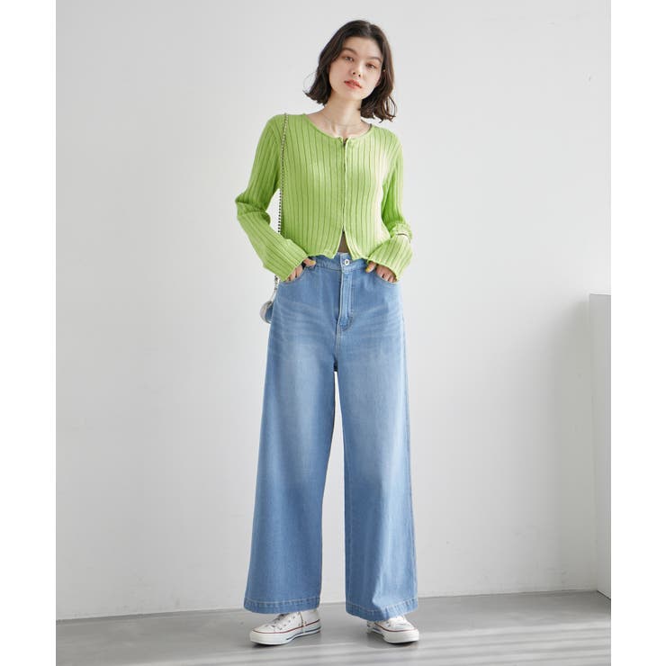 フロントジップショート丈メランジニットプルオーバー | ROPE' PICNIC | 詳細画像14 