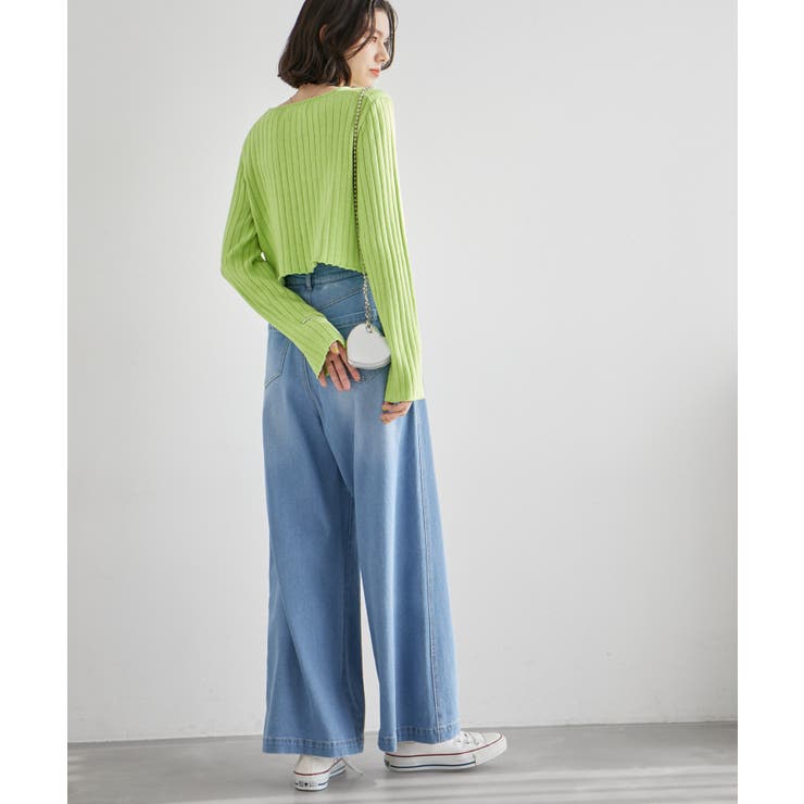 フロントジップショート丈メランジニットプルオーバー | ROPE' PICNIC | 詳細画像15 