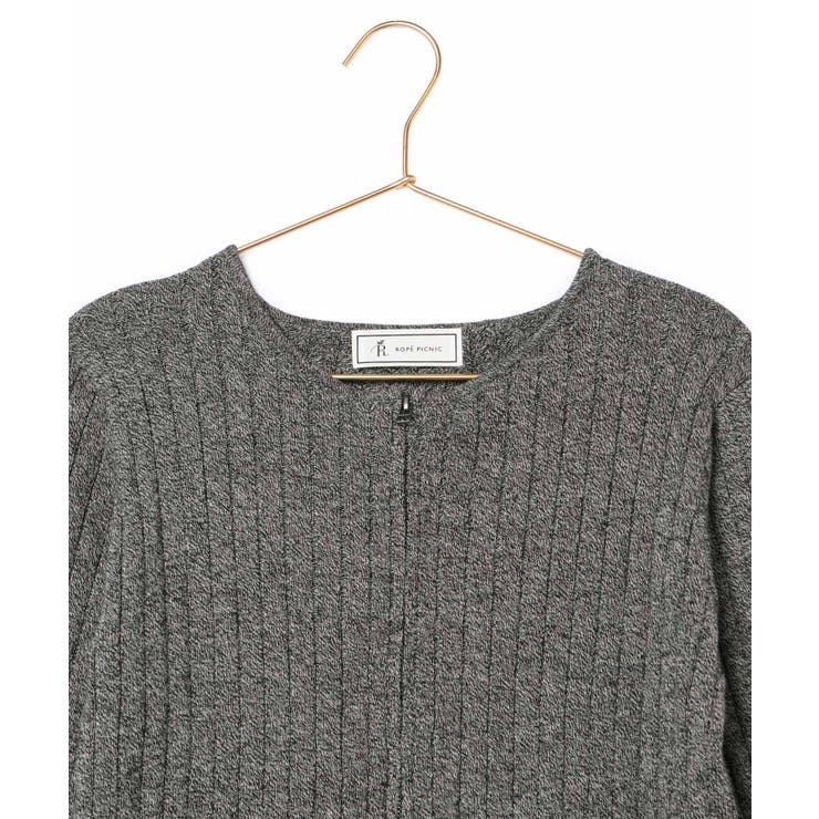 フロントジップショート丈メランジニットプルオーバー | ROPE' PICNIC | 詳細画像22 