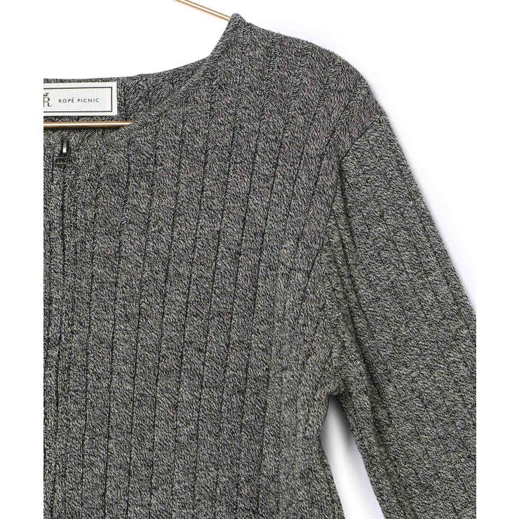 フロントジップショート丈メランジニットプルオーバー | ROPE' PICNIC | 詳細画像23 
