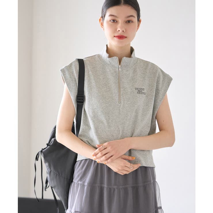 セットアップ対応/ロゴ刺繍ハーフジッププルオーバー | ROPE' PICNIC | 詳細画像5 