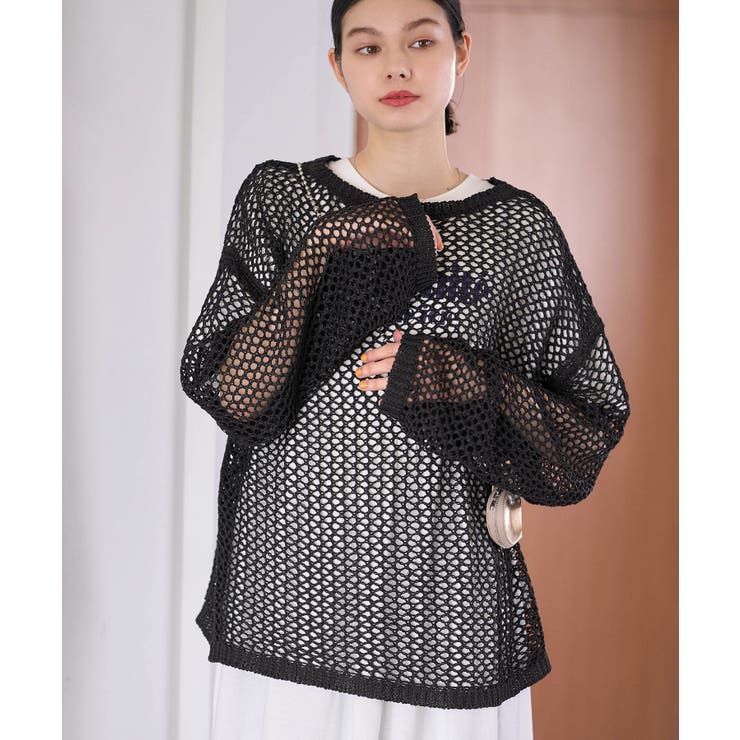 チャコール(06) | メッシュニットトップス | ROPE' PICNIC