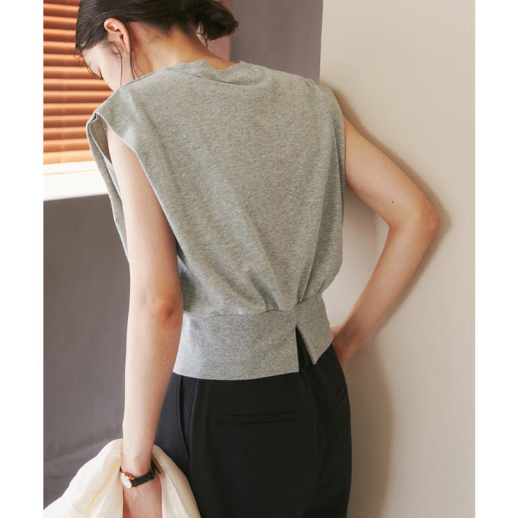 汗染み防止/バックスリットフレンチスリーブミニ裏毛プルオーバー | ROPE' PICNIC | 詳細画像13 